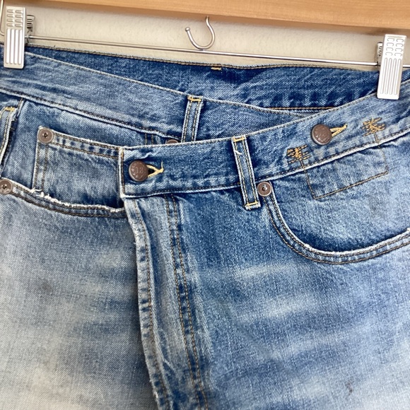 R13 Cross Over Denim Blue Women's Shorts SZ 27 - Picture 5 of 9